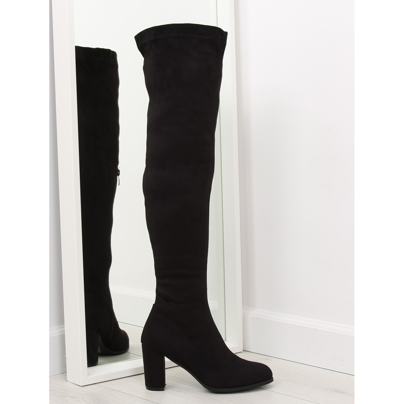 Bottines noires à talons PE187P le noir