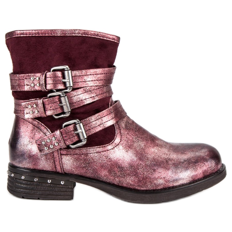 Kayla Travailleurs marrons rouge