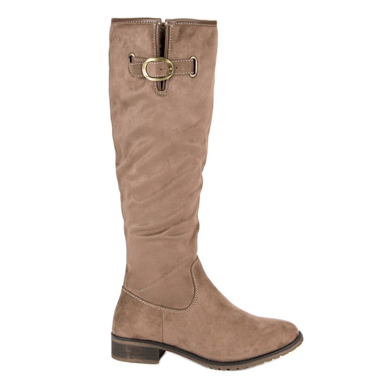 Super Me Bottes en daim classiques brun