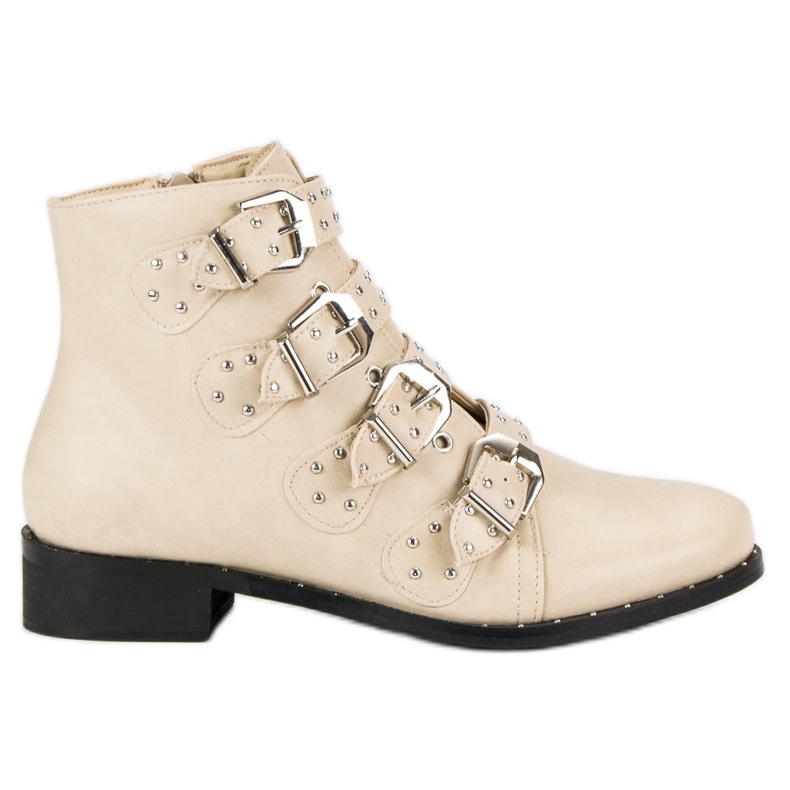 Bottines beiges rock