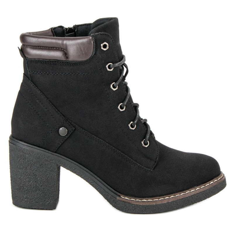 Sweet Shoes Bottines d'automne à lacets le noir