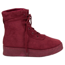 Anesia Paris Bottines à lacets sur la plateforme rouge Anesia Paris Bottines à lacets sur la plateforme rouge