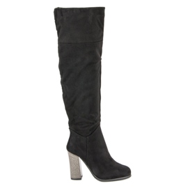 Ch. Creation Bottes élégantes sur le poste le noir