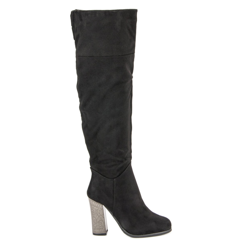 Ch. Creation Bottes élégantes sur le poste le noir