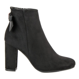 Ideal Shoes Bottes noires élégantes