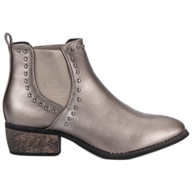 Sweet Shoes Bottines Chelsea décontractées argentées gris Sweet Shoes Bottines Chelsea décontractées argentées gris