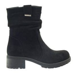 Bottines Filippo en daim noir le noir