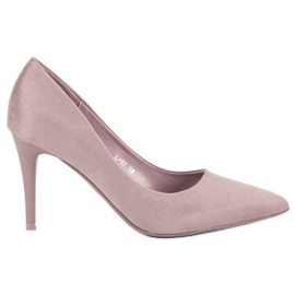 Talons en daim violet