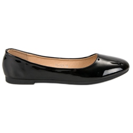 Top Shoes Ballerines laquées noir