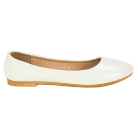 Top Shoes Ballerines laquées blanche
