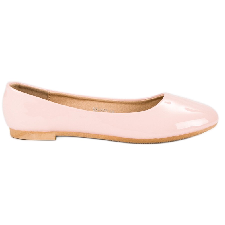 Top Shoes Ballerines laquées rose