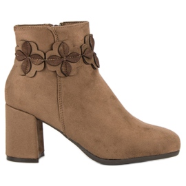 Kylie Bottines en daim marron brun