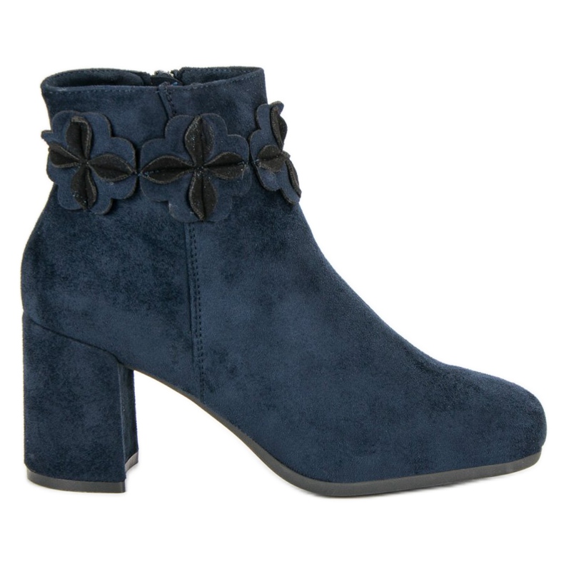 Kylie Bottes en daim bleu marine