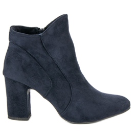 Kylie Bottines en daim élégantes bleu