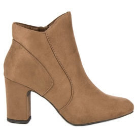 Kylie Bottines en daim élégantes brun
