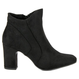 Kylie Bottines en daim élégantes le noir