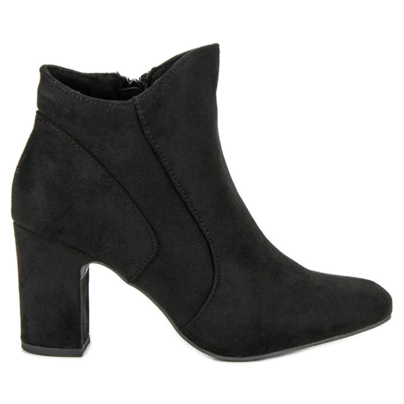Kylie Bottines en daim élégantes le noir