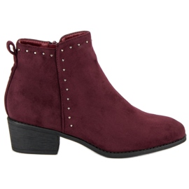 Nio Nio Bottes bordeaux rouge