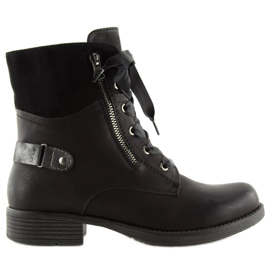 Bottines à lacets noir 17103-2 Noir le noir