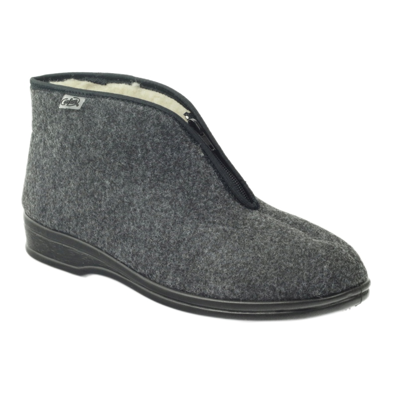 Befado chaussures pour hommes pantoufles chaudes 100M047 gris