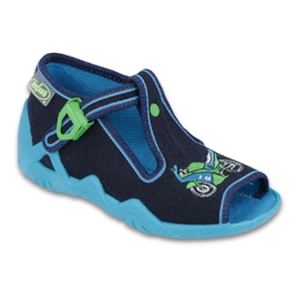 Chaussures enfant Befado 217P095 vert bleu marine