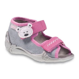 Chaussures enfant Befado grises 242P073 rose