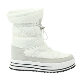 Bottes de neige sport sur fourrure DK blanc