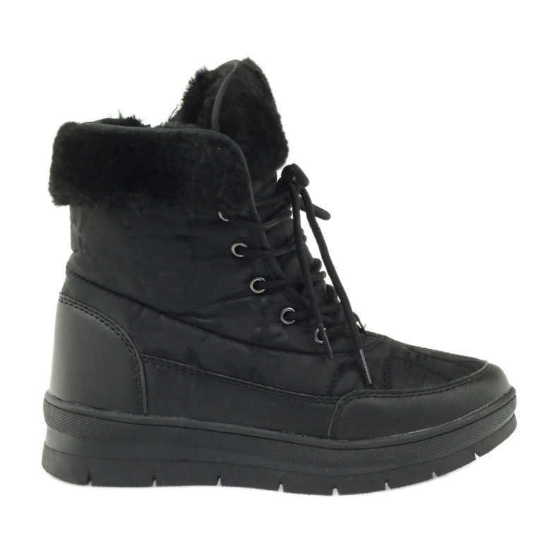 Bottes de neige sport sur fourrure DK le noir