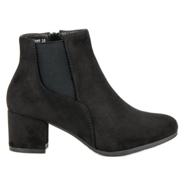 Nio Nio Bottines Chelsea en daim noir le noir