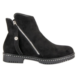 Queentina Bottes d'automne confortables le noir