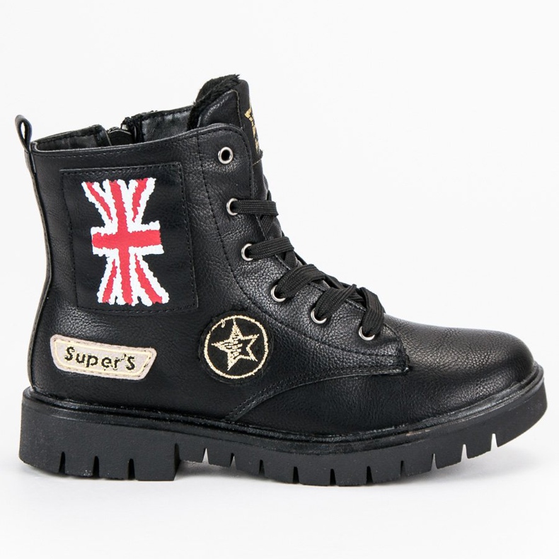 American Club Bottines américaines élégantes pour filles le noir