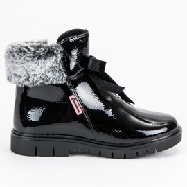 American Club Bottes américaines vernies noires le noir