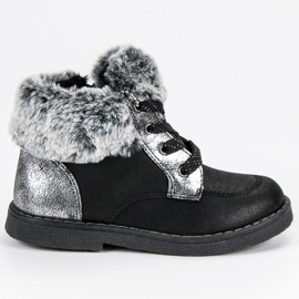 American Club Bottines Fille Américaine noir