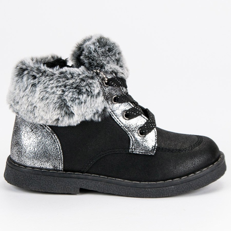 American Club Bottines Fille Américaine le noir American Club Bottines Fille Américaine le noir