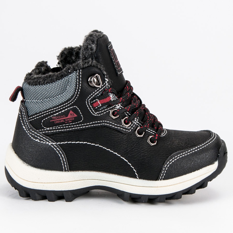 Arrigo Bello Chaussures pour garçons en peau de mouton le noir Arrigo Bello Chaussures pour garçons en peau de mouton le noir