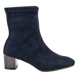 Kylie Bottines à enfiler bleu marine