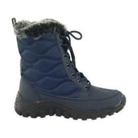 Bottes de neige sport sur fourrure DK bleu marine