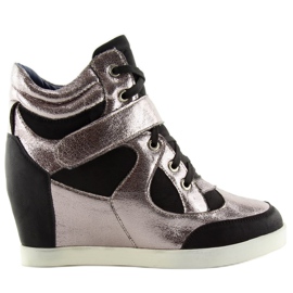 Baskets isolées noires 2355 NOIR / ARGENT gris