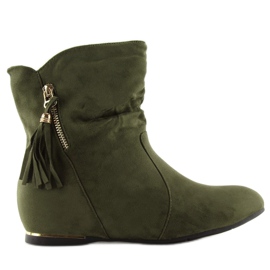 Vert Bottes saszki pour femmes VQ-362 Vert