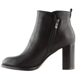Bottes sur un talon stable noir 6545 Noir