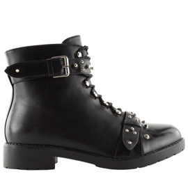Bottines noires à clous noir A3309 Noir le noir