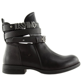 Bottes découpées noires 302-PA Noir le noir