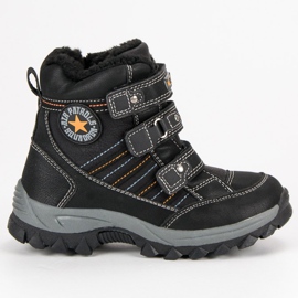 American Club Bottes de velours américaines chaudes noir