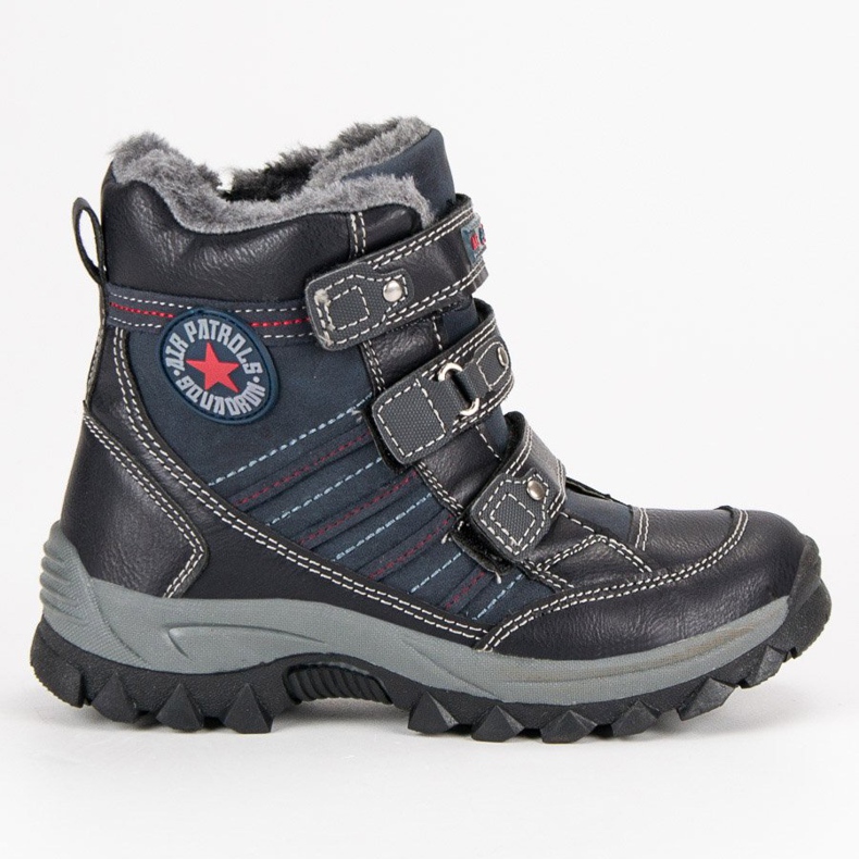 American Club Chaussures d'hiver en velcro américain bleu