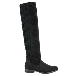 Seastar Bottes plates élégantes le noir