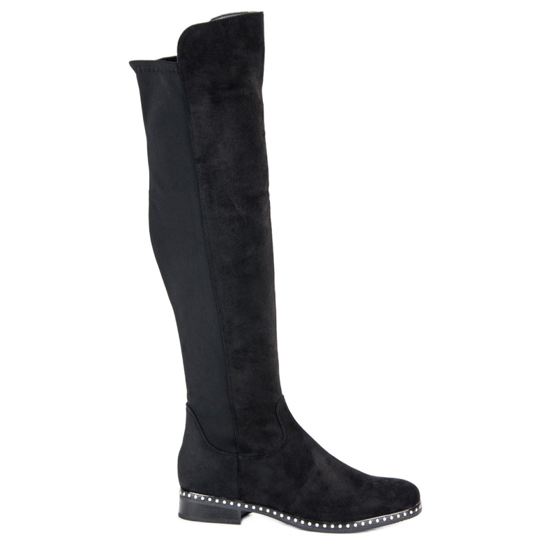 Filippo Bottes moulantes sur un talon plat le noir