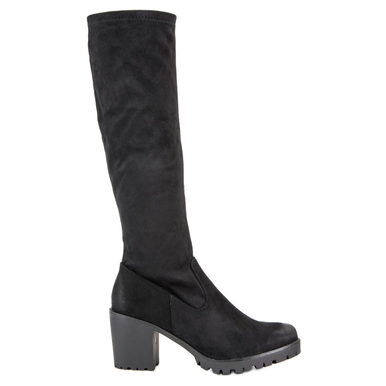 Bottines à talons en daim de VINCEZA le noir