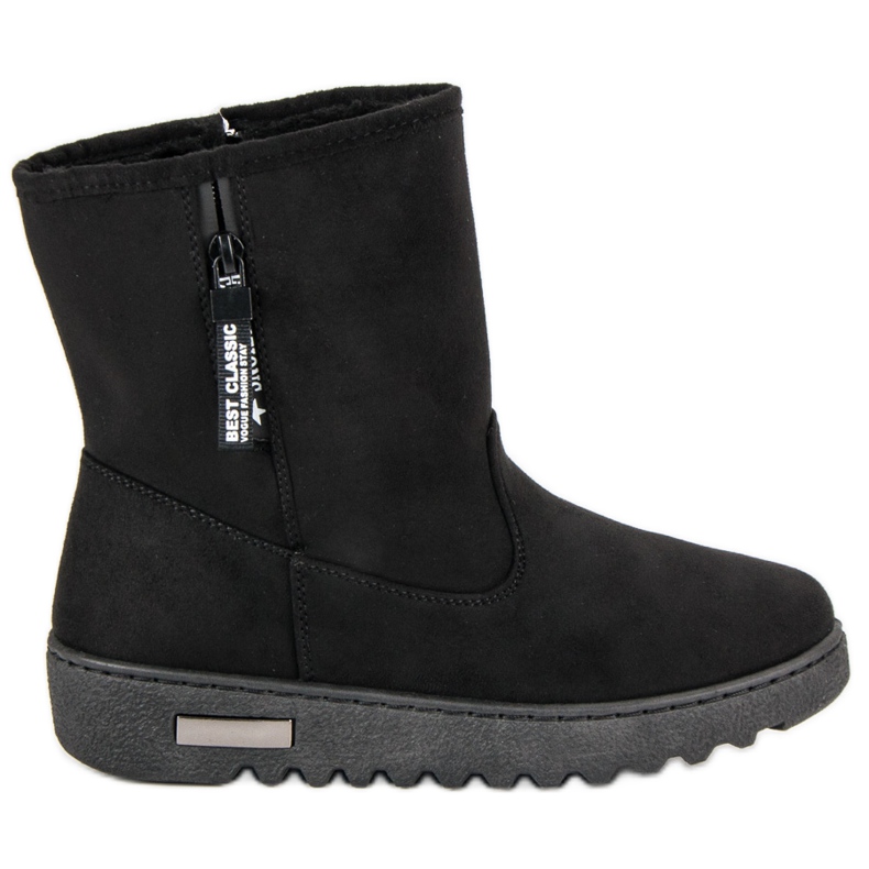 Mckeylor Bottes en daim chaudes le noir