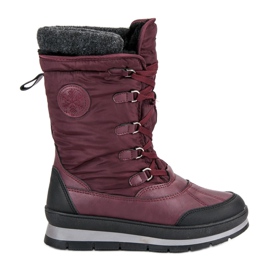 Mckeylor Bottes de neige bordeaux à la mode rouge