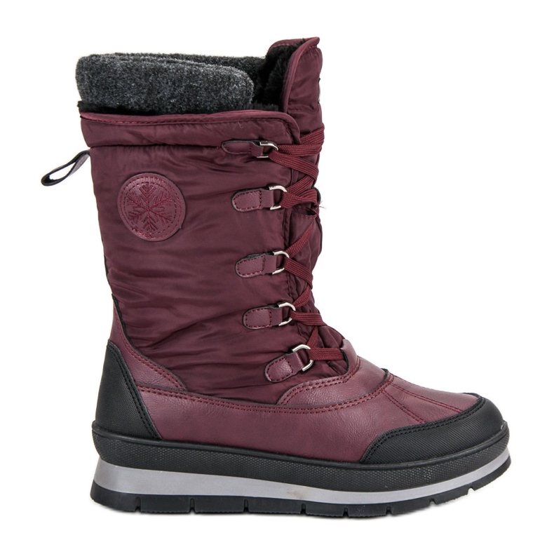 Mckeylor Bottes de neige bordeaux à la mode rouge
